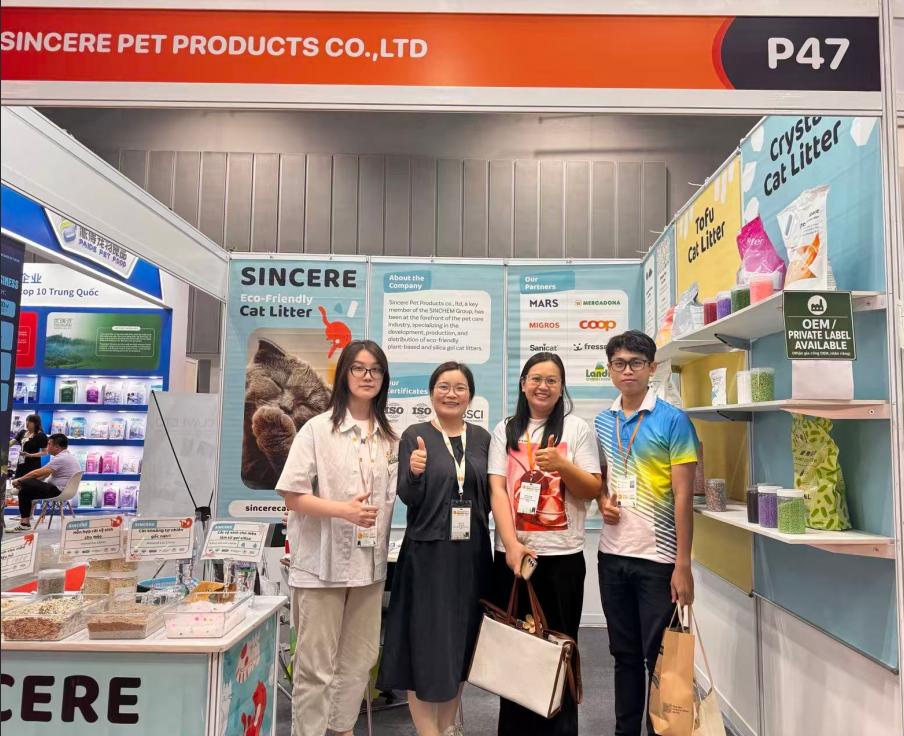 Expanding Global Territories | Sincere Debuts Plant-Based Cat Litter at PETFAIR VIETNAM